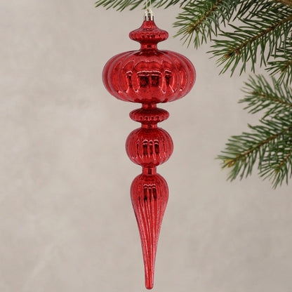 Mercury Finish Grand Plastic Finial 12" - Red