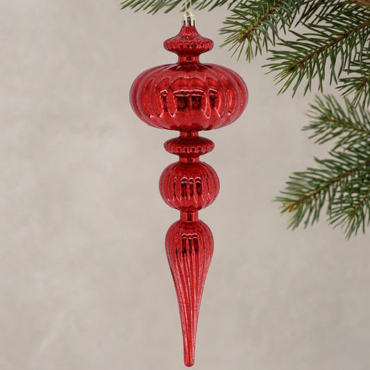Mercury Finish Grand Plastic Finial 12" - Red | ZT