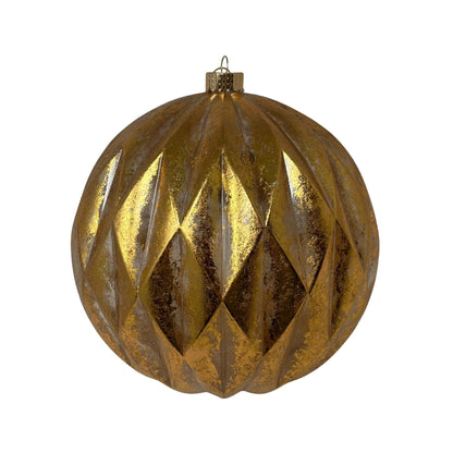 Antiqued Gold Diamond Ball 8" | YK
