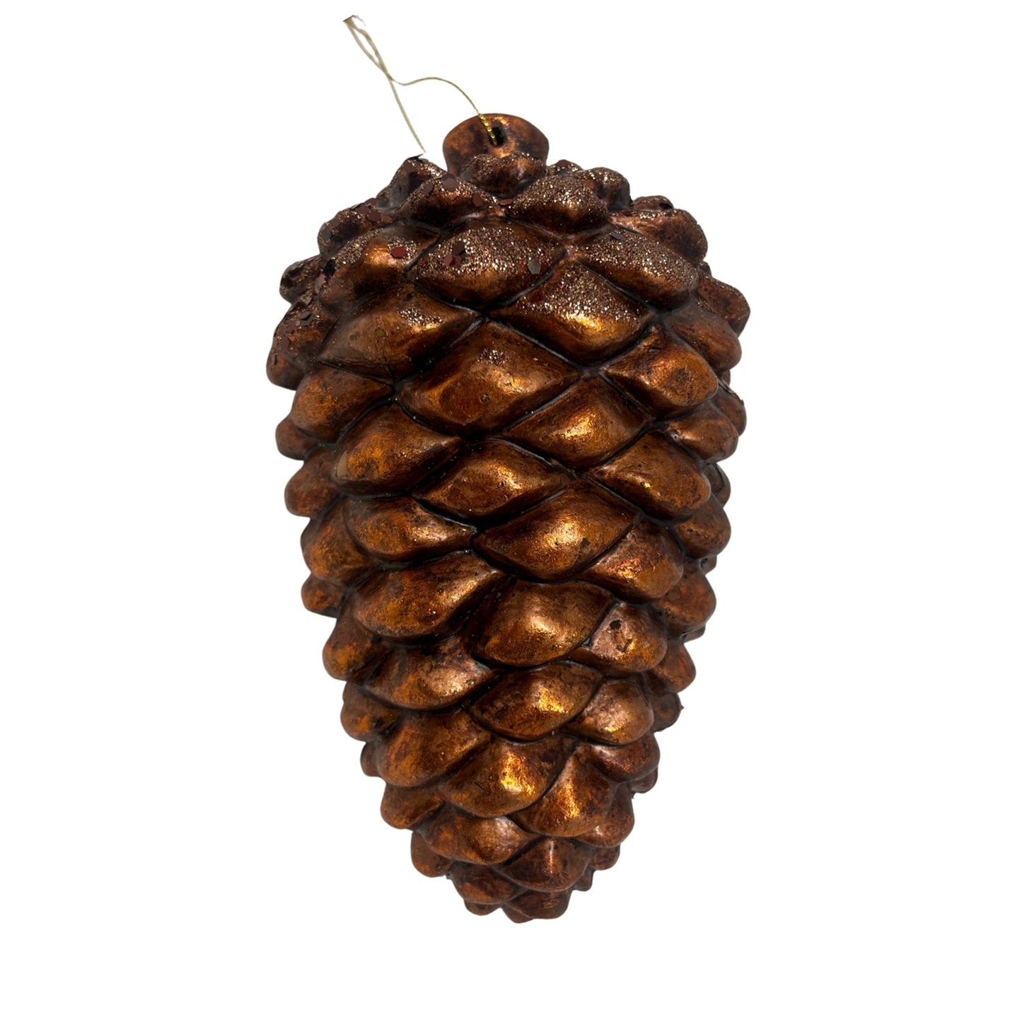 Metallic Pinecone Ornament 8" - Bronze | YK