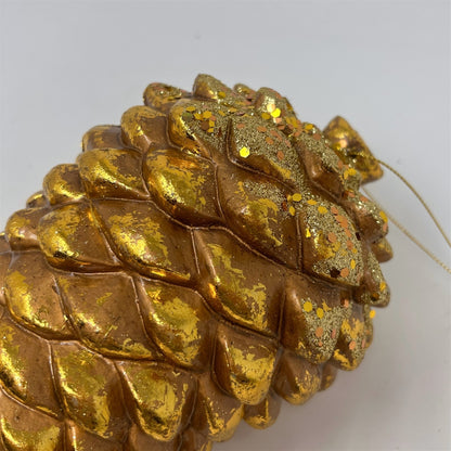 Metallic Pinecone Ornament 8" - Gold | YK