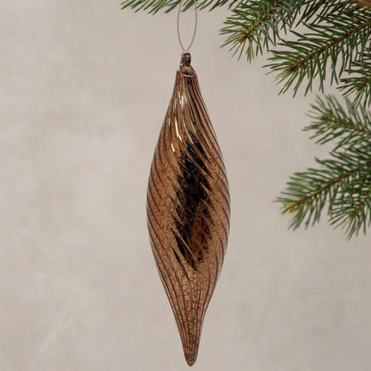 Bronze Glass Finial Ornament 9" | TG