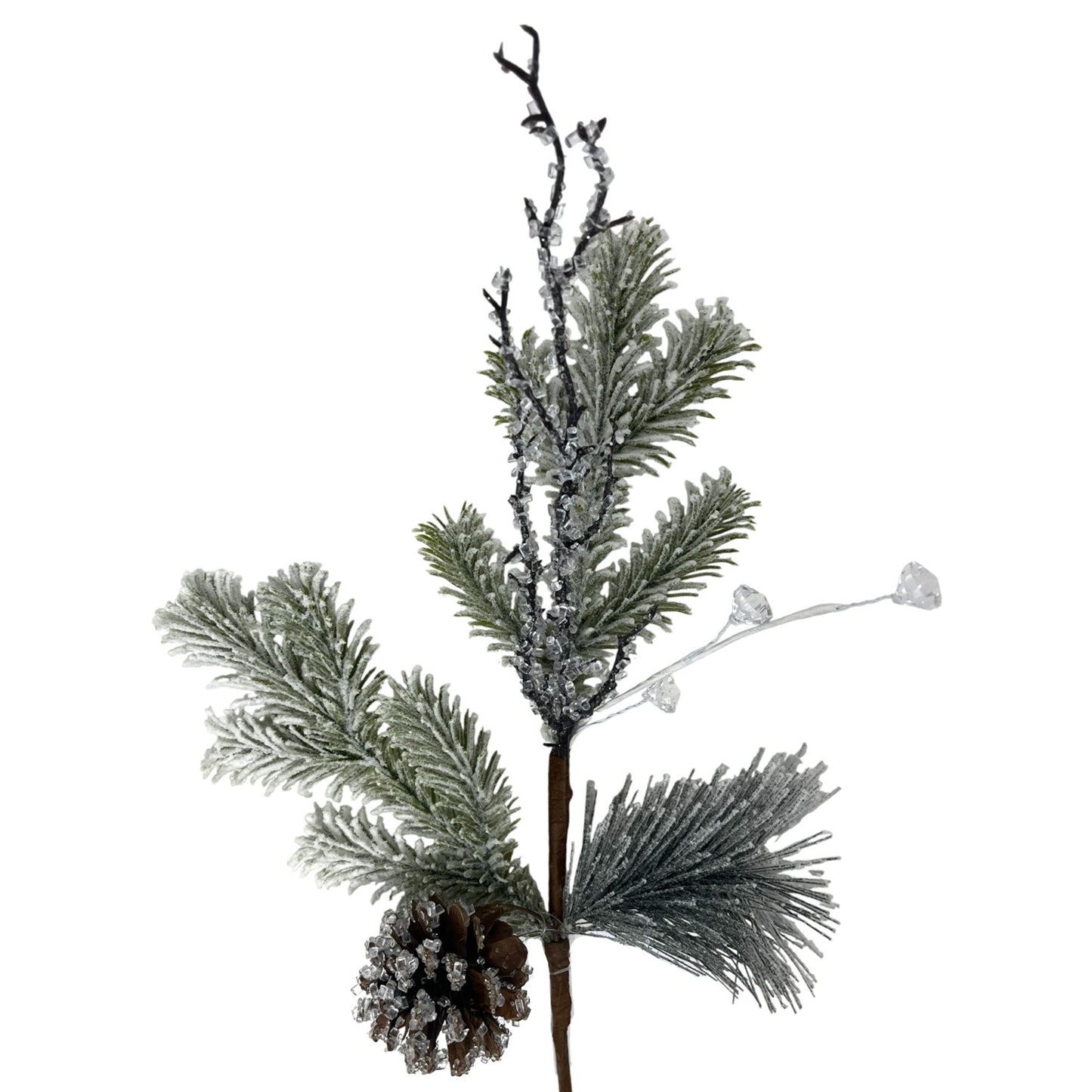 Snowed Pine Crystal Pick 16" | KS
