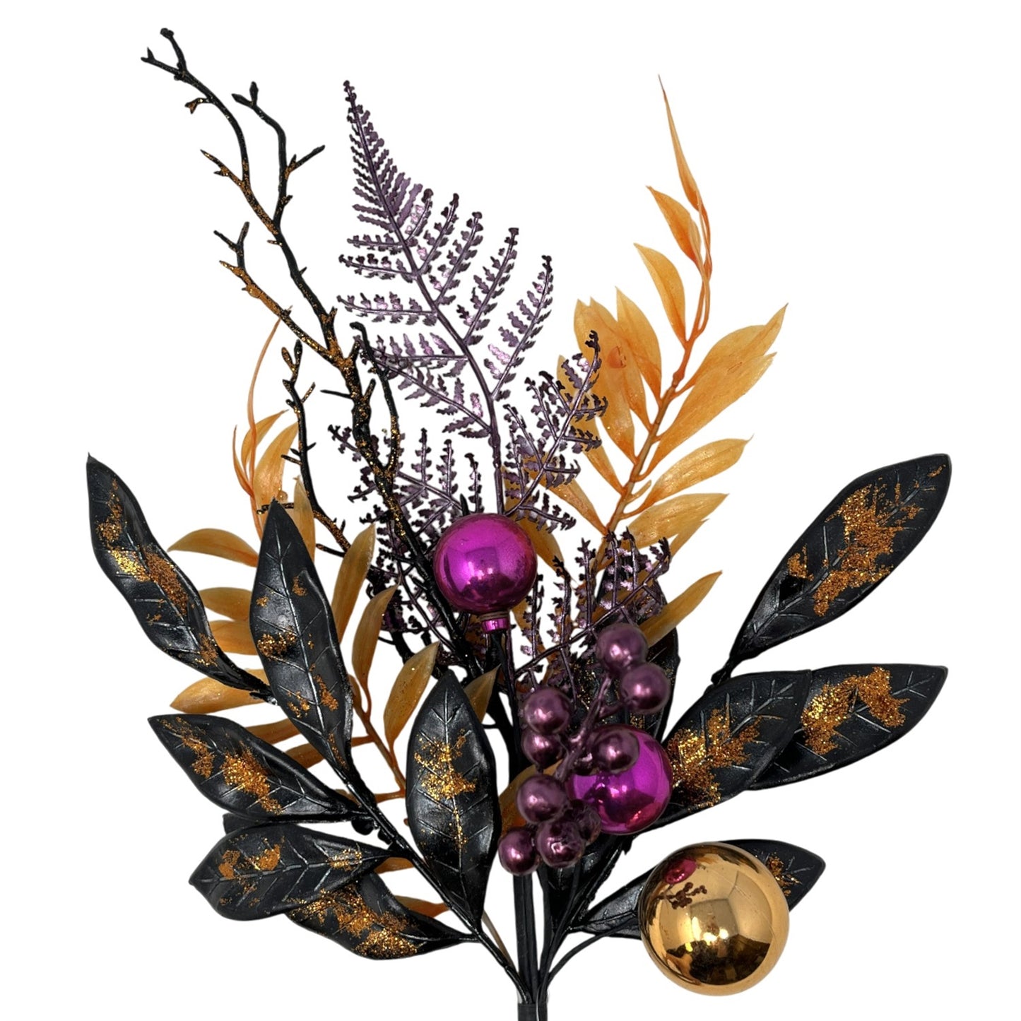 Mixed Metallic/Glitter Halloween Pick 15.5" | KS