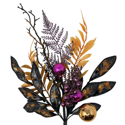 Mixed Metallic/Glitter Halloween Pick 15.5" | KS