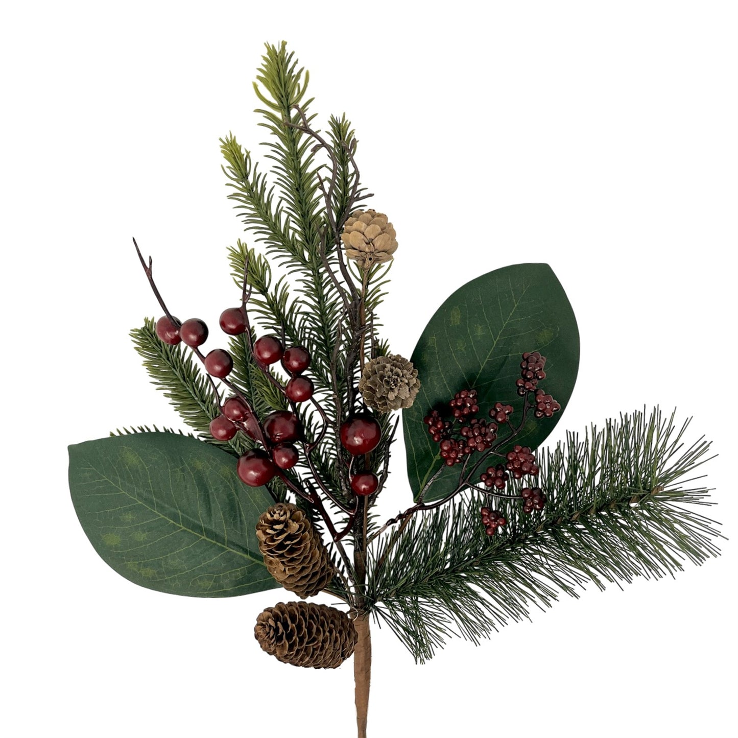 Burgundy berry Mixed Pine Pick 17" | KS