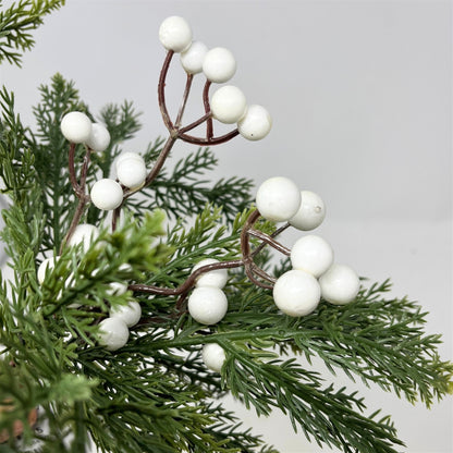 11.5" Fresh touch Cedar Pick w/ Cream Berries | DB