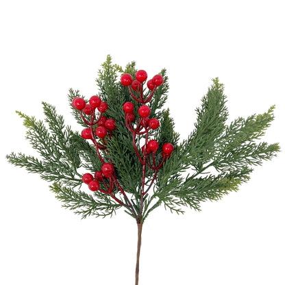 11.5" Fresh touch Cedar Pick w/ Red Berries | DB