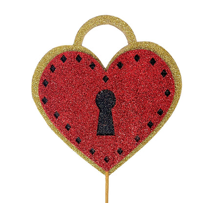 Felt Heart Lock Pick 16" - Red | QP