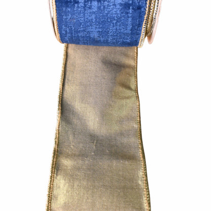 Textured Navy Blue Velvet Ribbon 2.5" x 10yd | IR