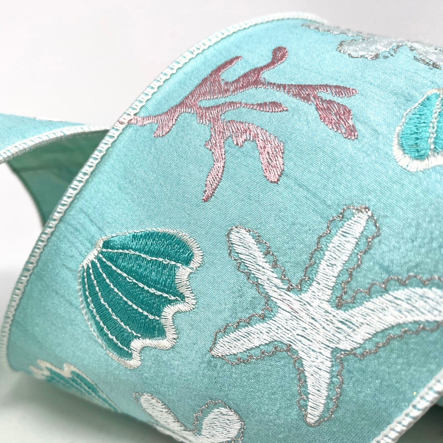 Embroidery Ocean Scene Ribbon 4” x 10YD | IRC22