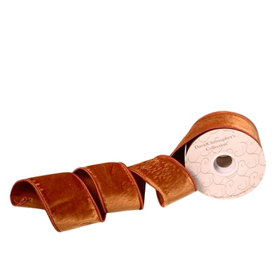 Copper Velvet Ribbon 2.5”X10YD | IR