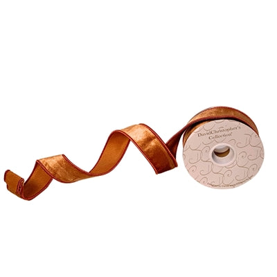 1.5”X10YD Copper Velvet Ribbon | IR
