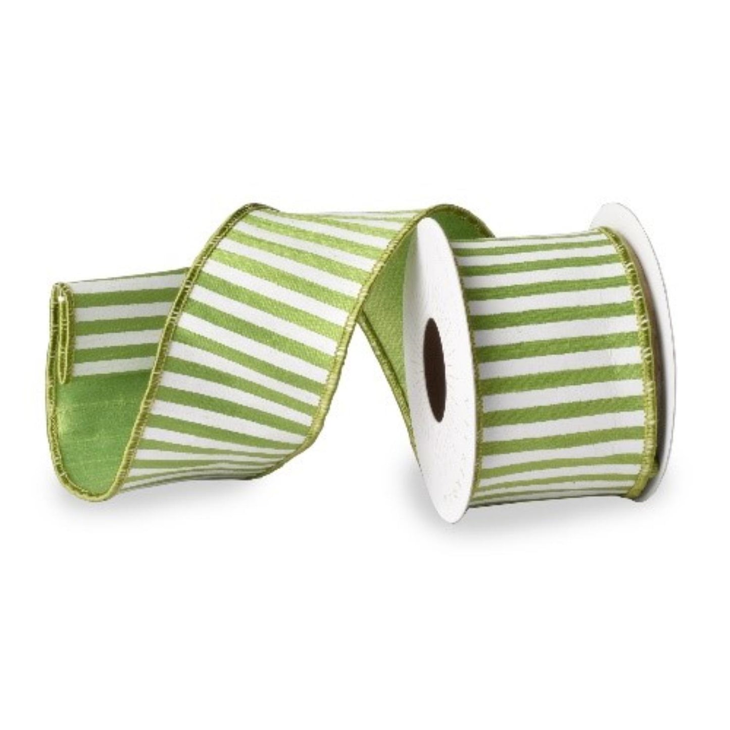 1.5'' X 10YD Green Striped Ribbon | IR