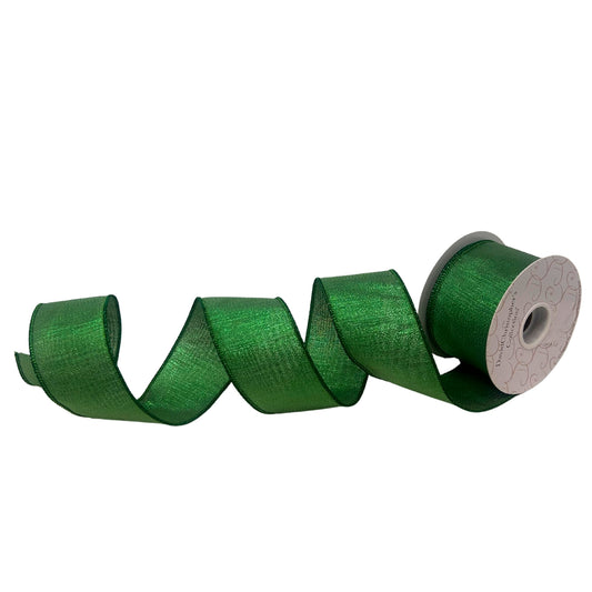 Shimmering Metallic Green Ribbon 2.5” x 10yd | IR