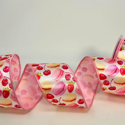 Pastel Macaron Print Ribbon 2.5" x 10yd | IR