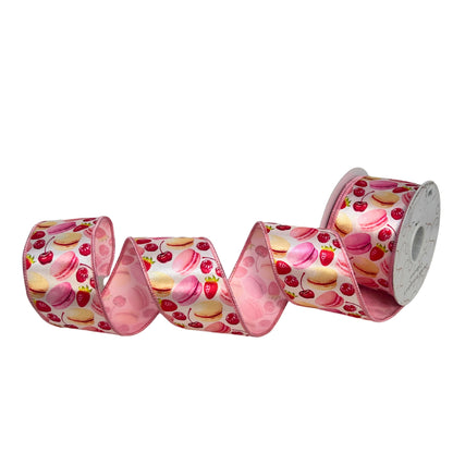 Pastel Macaron Print Ribbon 2.5" x 10yd | IR