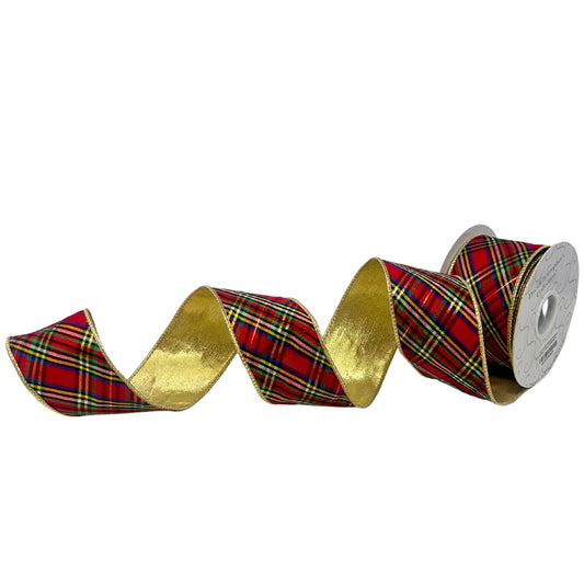 Traditional Multi-Colored Christmas Plaid Ribbon 2.5" x 10yd | IR