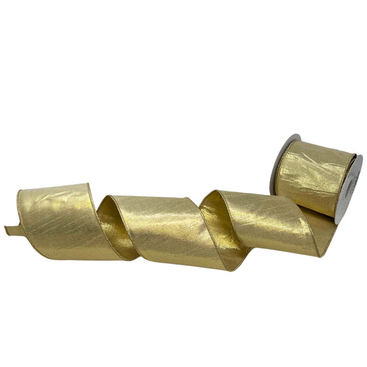 Brilliant Metallic Gold Ribbon Double Sided 4" x 10yd | IR