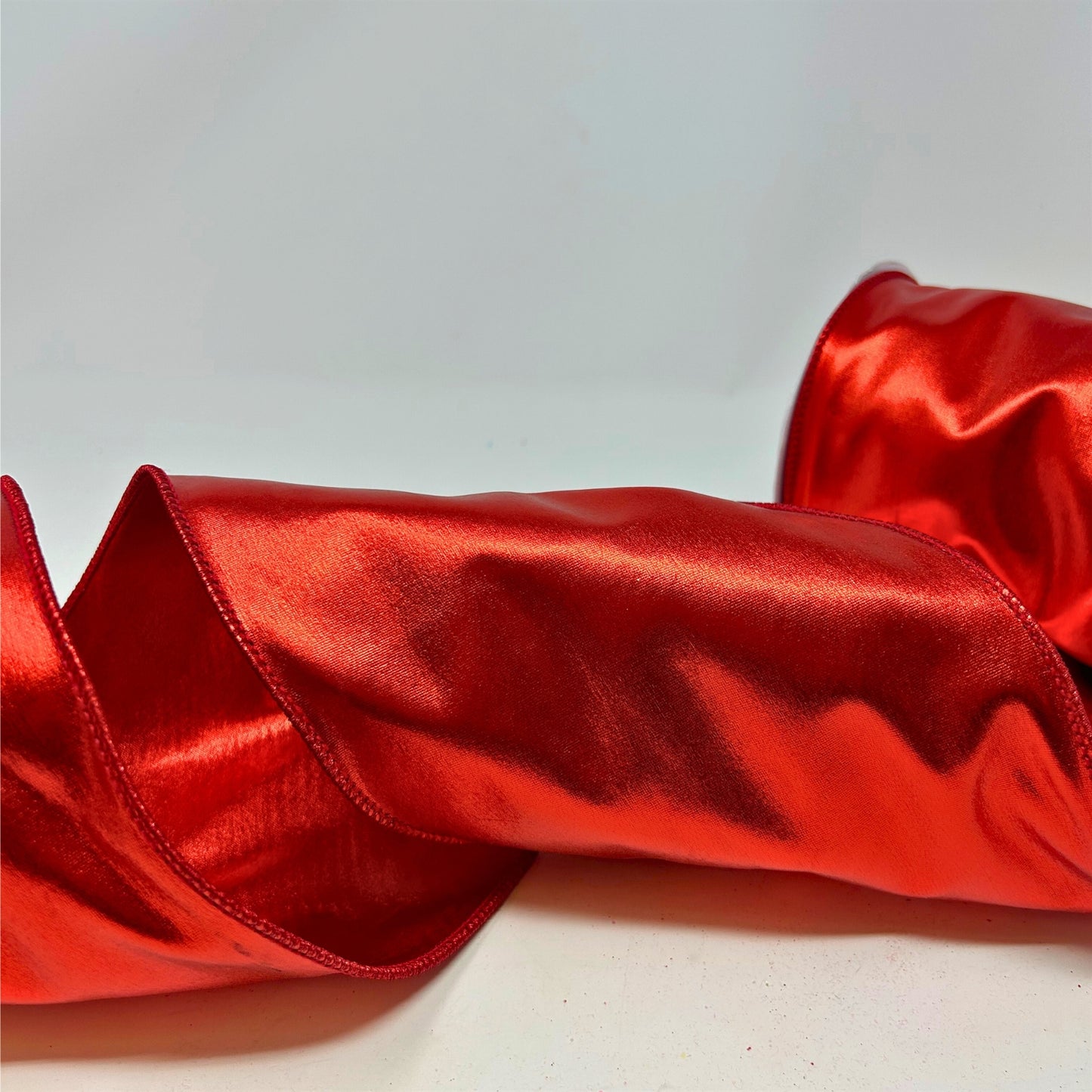 Metallic Faux Leather Wired Ribbon 6" x 10yd | IR
