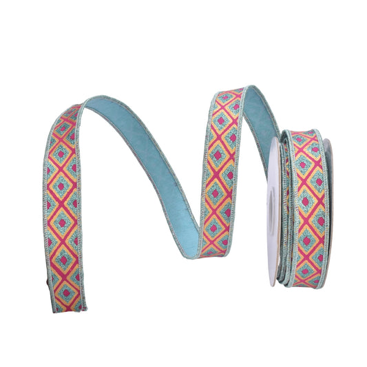 Dancing Diamonds Pattern Ribbon 1.5" x 10yd | IR