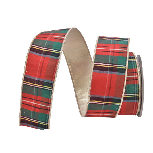 Tartan Tradition Plaid Ribbon w/ Gold Back 2.5" x 10yd | IR