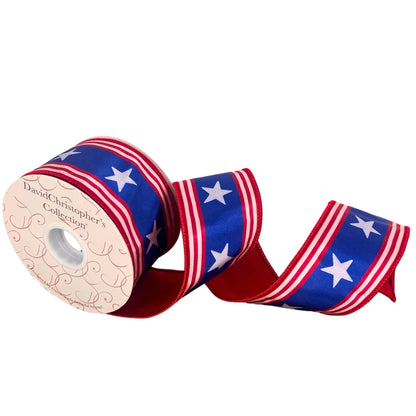 2.5” X10Yd Digital Print On Satin With Red Dupion Back | IR