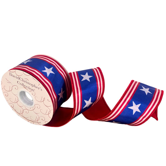 2.5” X10Yd Digital Print On Satin With Red Dupion Back | IR