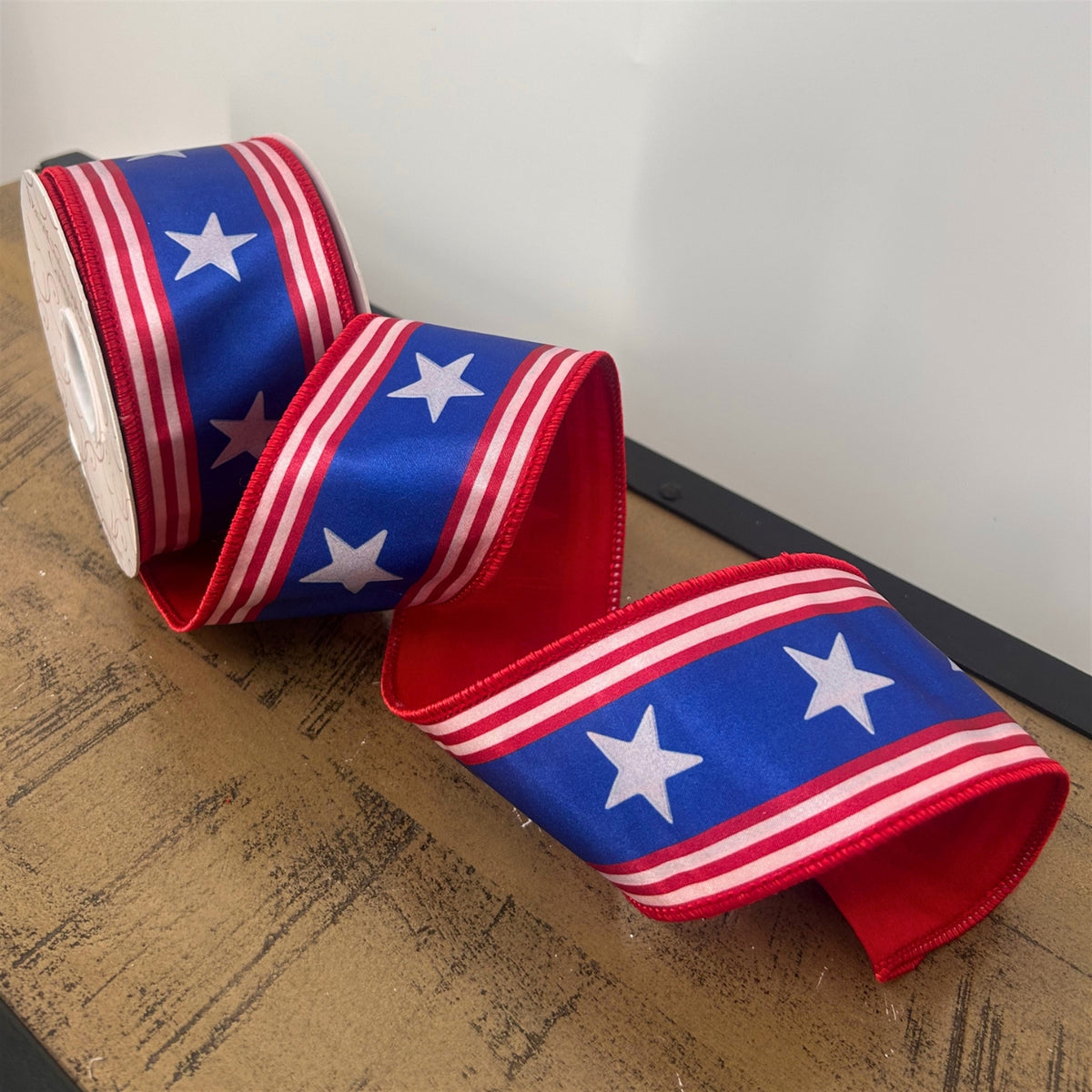 2.5” X10Yd Digital Print On Satin With Red Dupion Back | IR