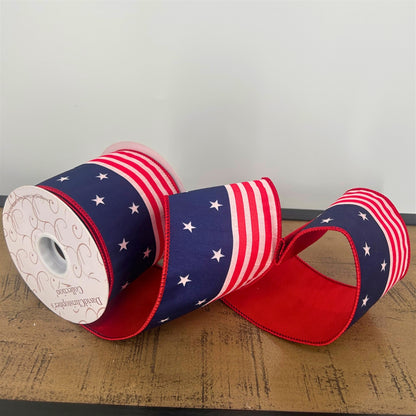4” X 10Yd Digital Print On  Dupion With Red Dupion Back | IR