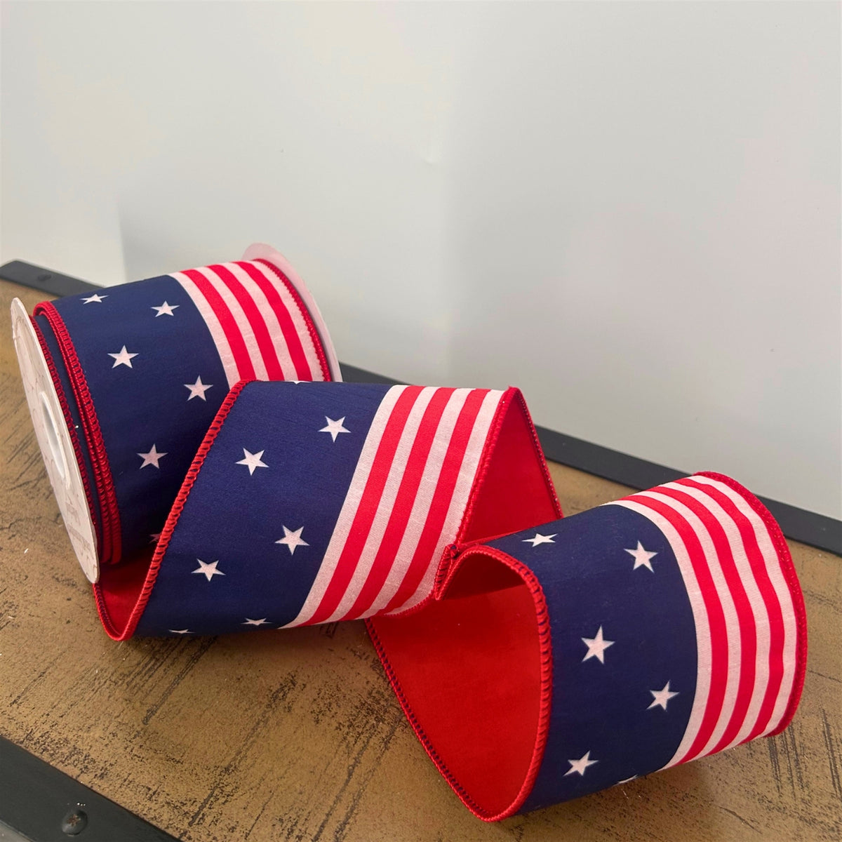 4” X 10Yd Digital Print On  Dupion With Red Dupion Back | IR