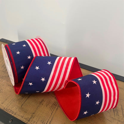 4” X 10Yd Digital Print On  Dupion With Red Dupion Back | IR