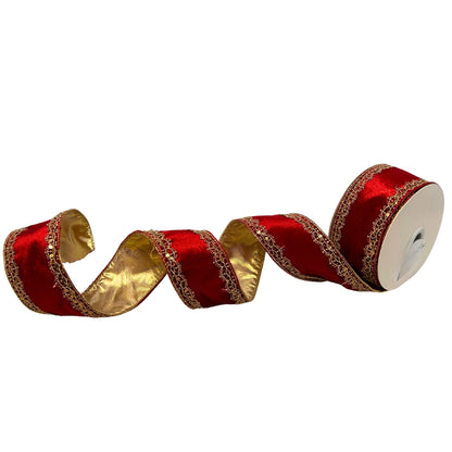 Elegant Edge Velvet Ribbon 2.5" x 10yds - Red | CRR