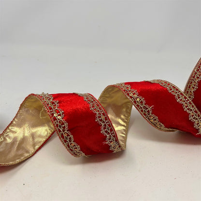 Elegant Edge Velvet Ribbon 2.5" x 10yds - Red | CRR