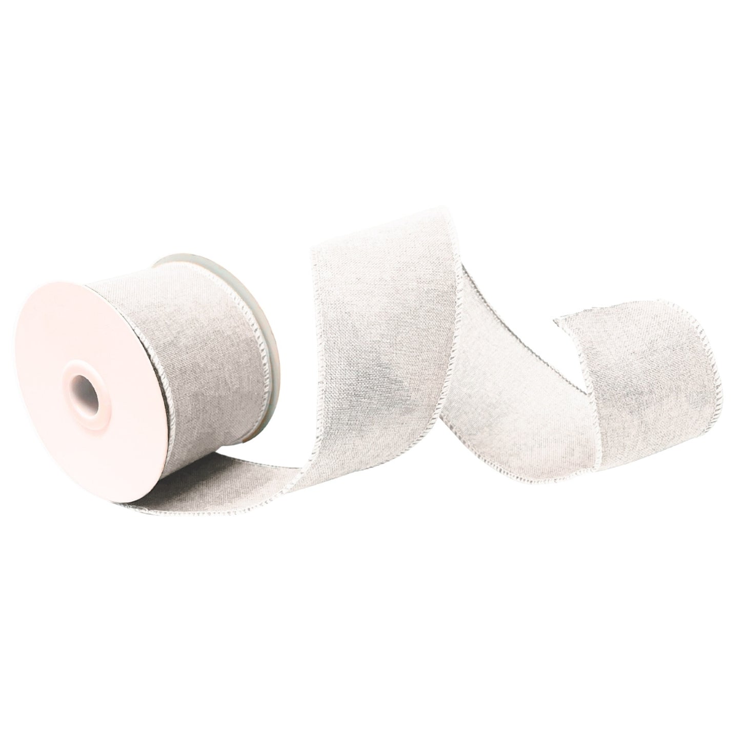Faux Linen Ribbon 2.5" x 10yd - Cream | CRR