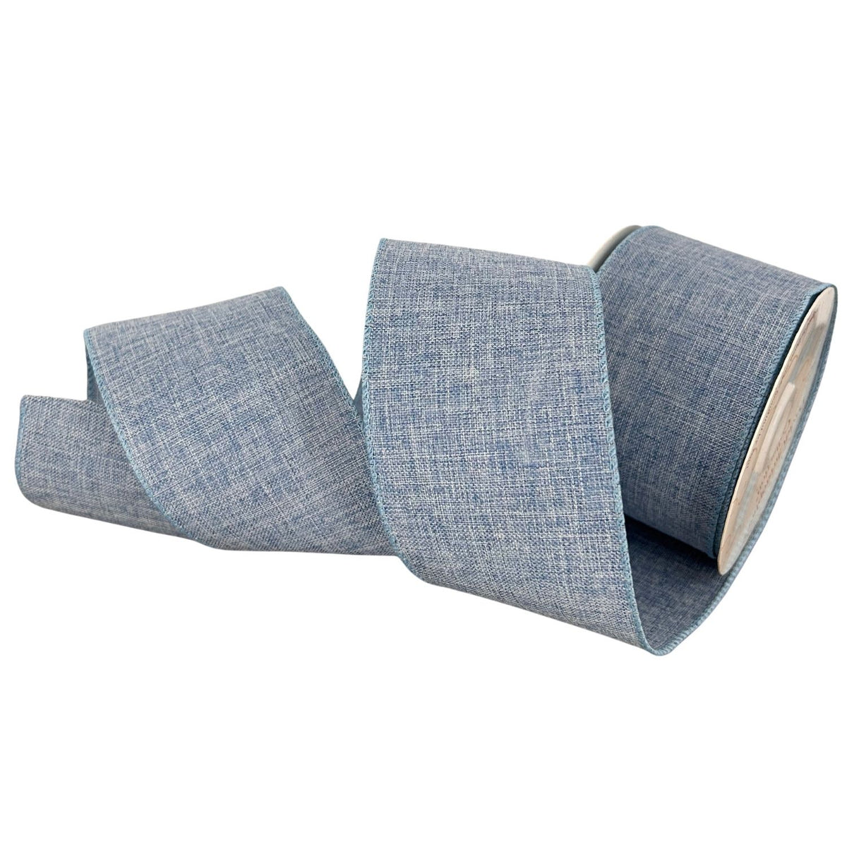 Faux Linen Ribbon 2.5" x 10yd - Light Blue | CRR