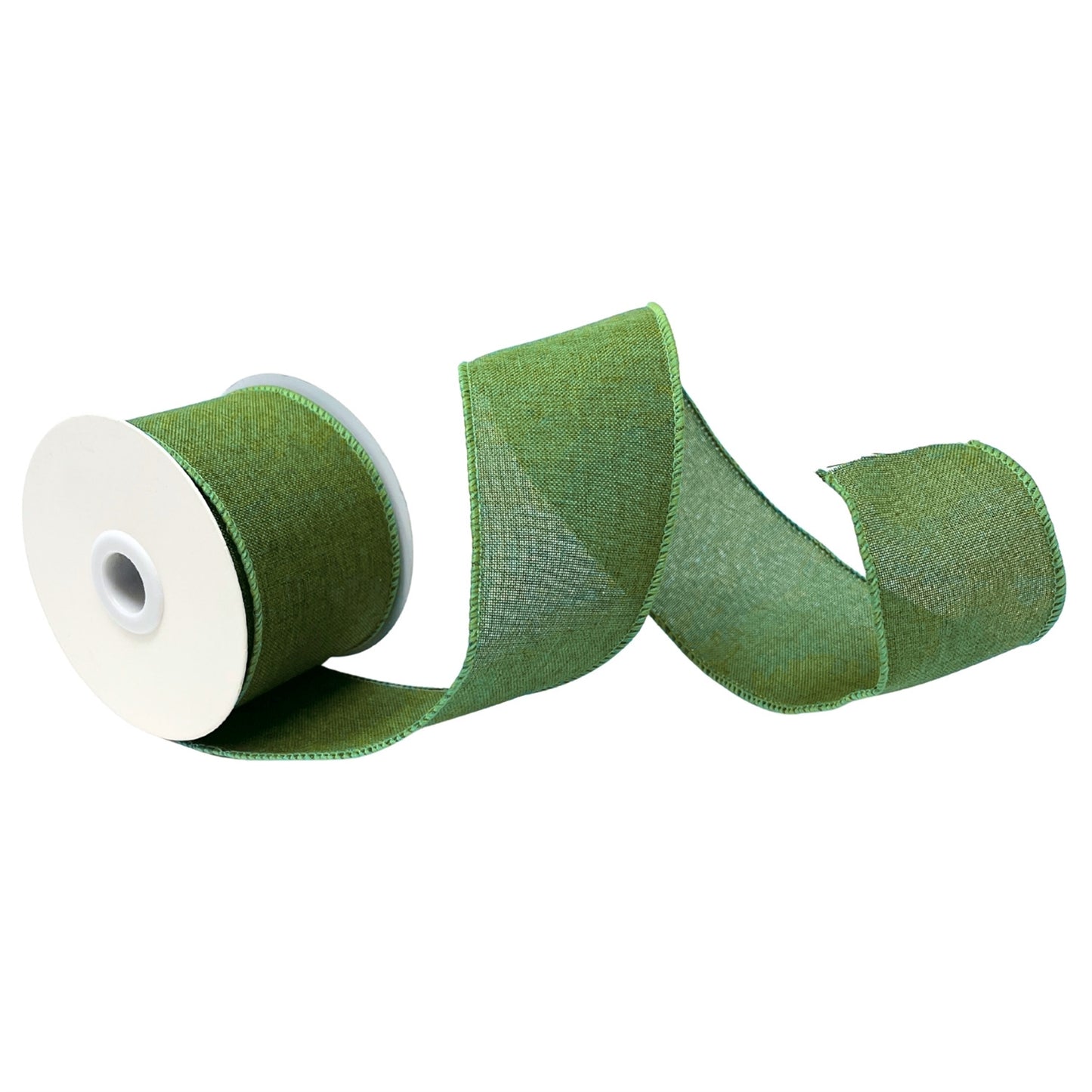 Faux Linen Ribbon 2.5" x 10yd - Light Green | CRR