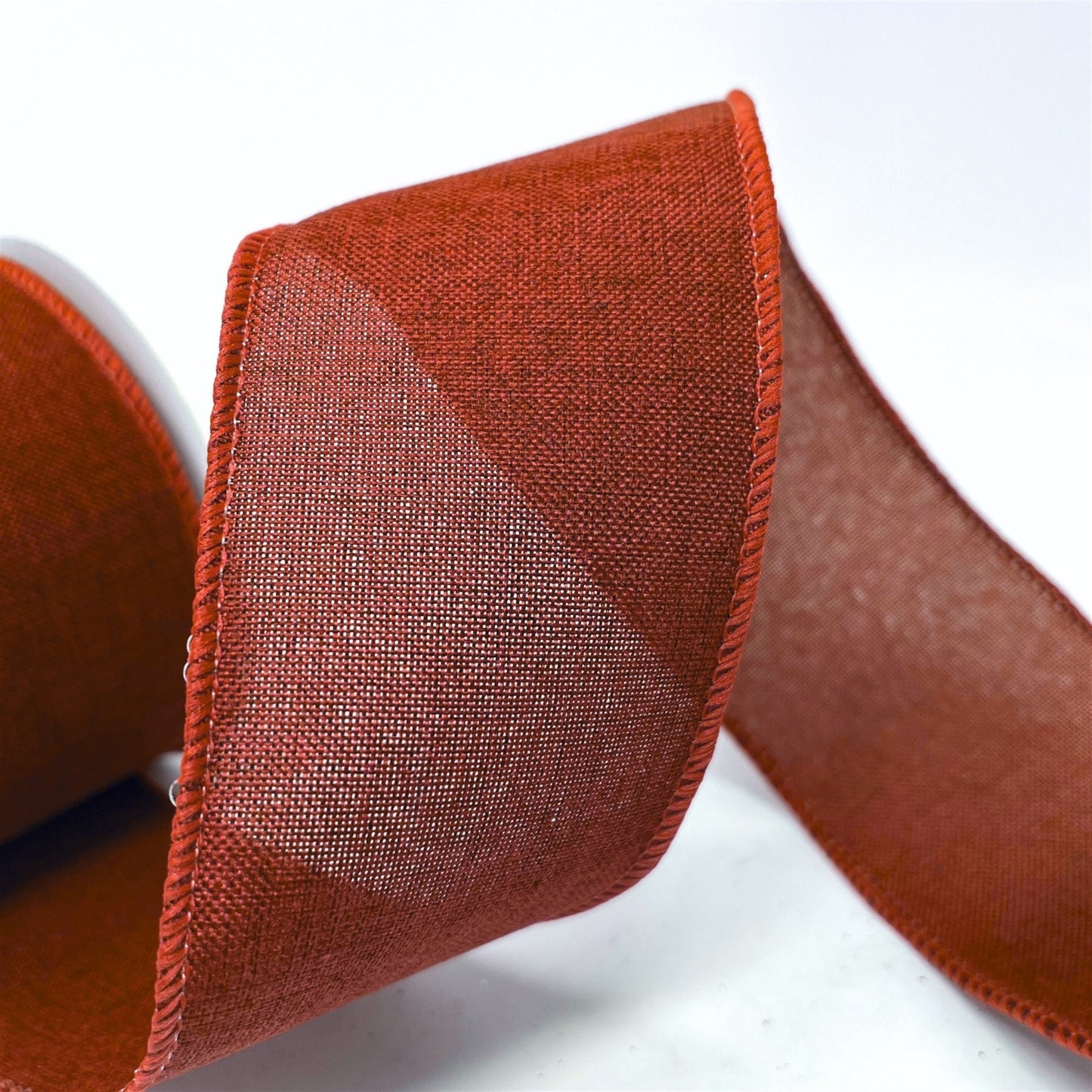 Faux Linen Ribbon 2.5" x 10yd - Red | CRR