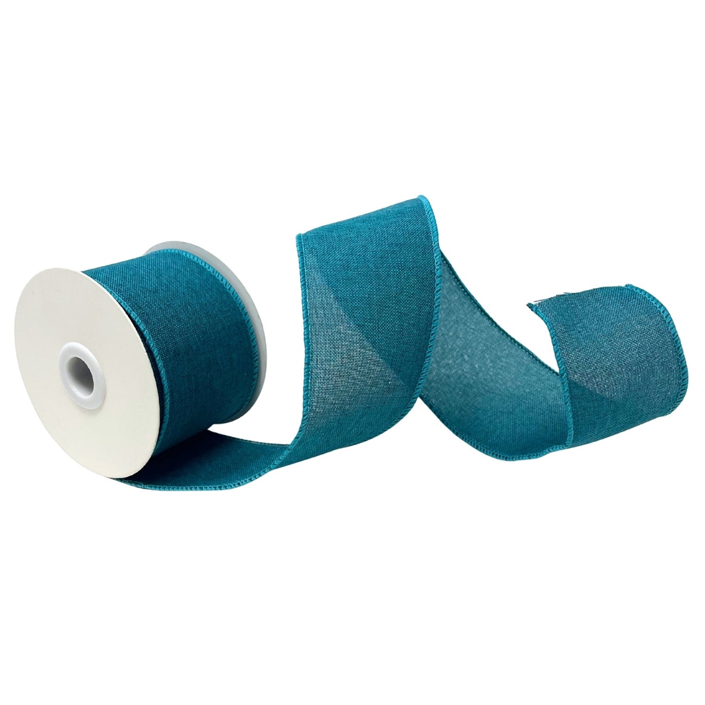 Faux Linen Ribbon 2.5" x 10yd - Turquoise | CRR