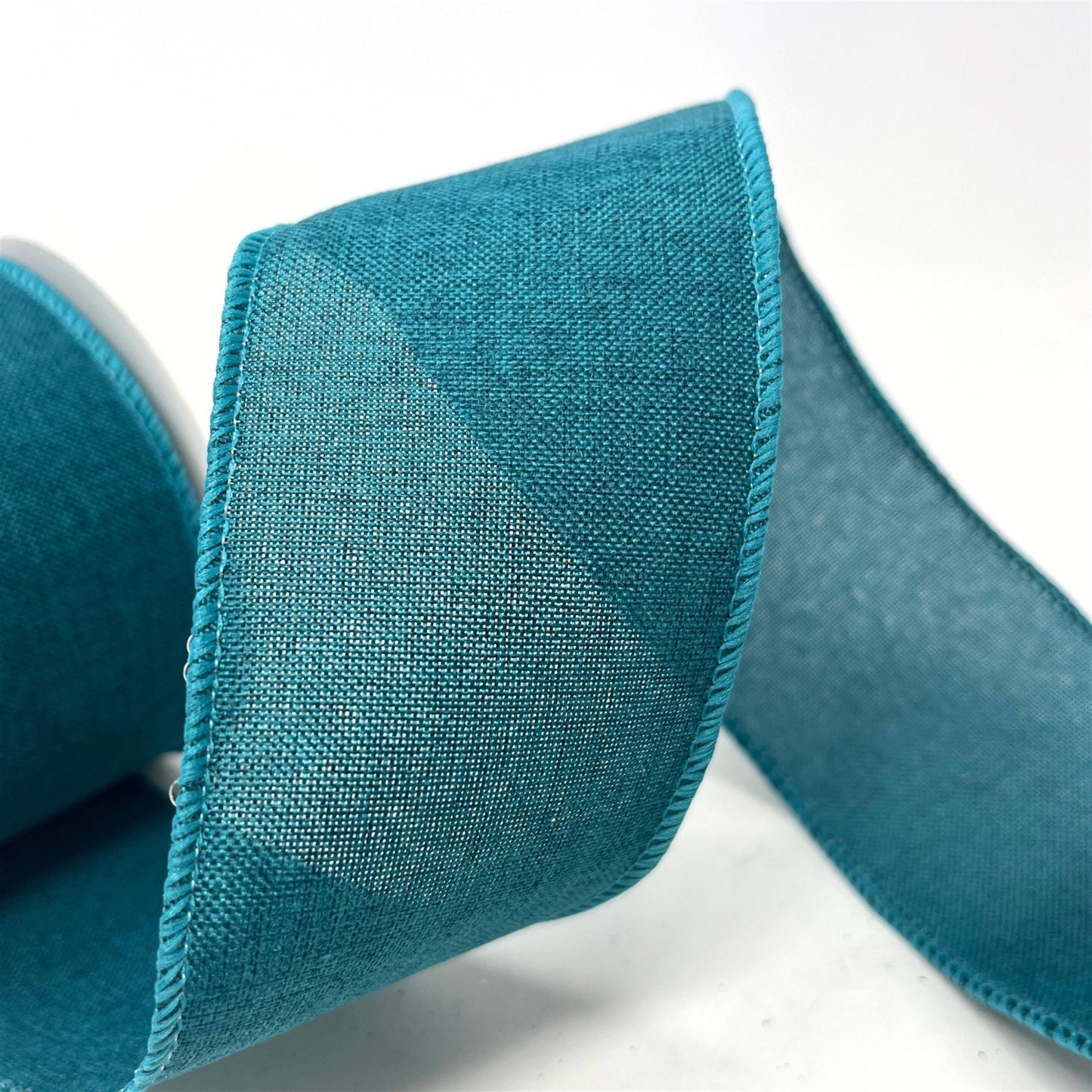 Faux Linen Ribbon 2.5" x 10yd - Turquoise | CRR