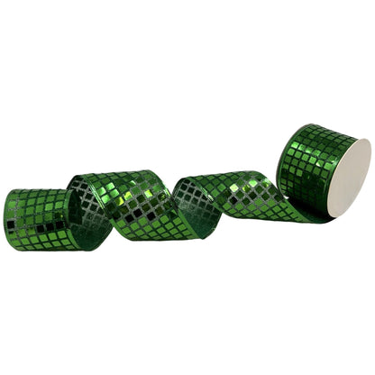 Metallic Block Ribbon 2.5 x 10yd Emerald Green | CRR