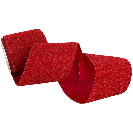 Red Shimmering Ribbon 4" x10yd | CRR