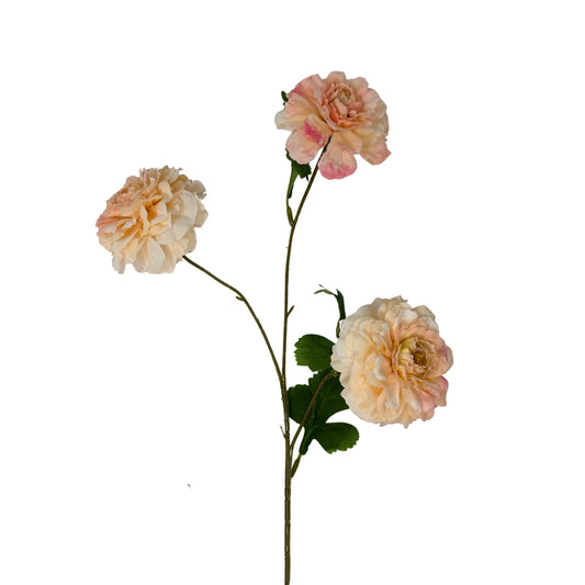 French Marigold Spray X 3 25" - Champagne/Pink