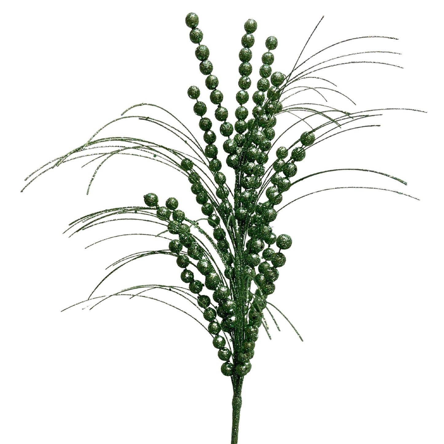 Glittery Grass Ball Spray 26" - Sage | KS