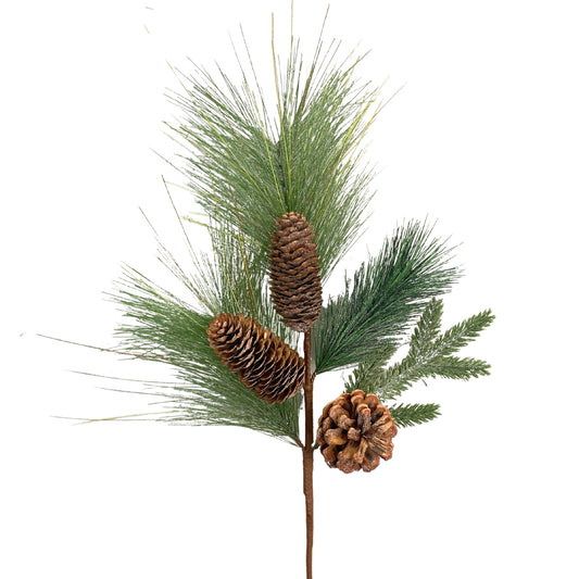 First Frost Winter Long Needle Pine/Pinecone Mix Spray 22" | KS