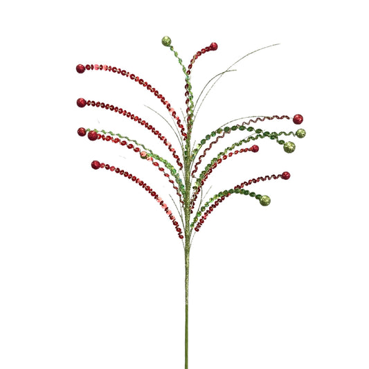 Sophisticated Sequin Ball Spray - Red/Apple Green | KS