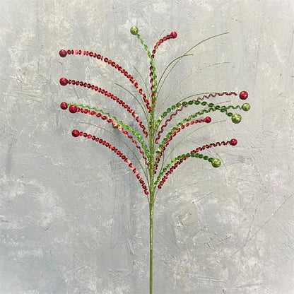 Sophisticated Sequin Ball Spray - Red/Apple Green | KS
