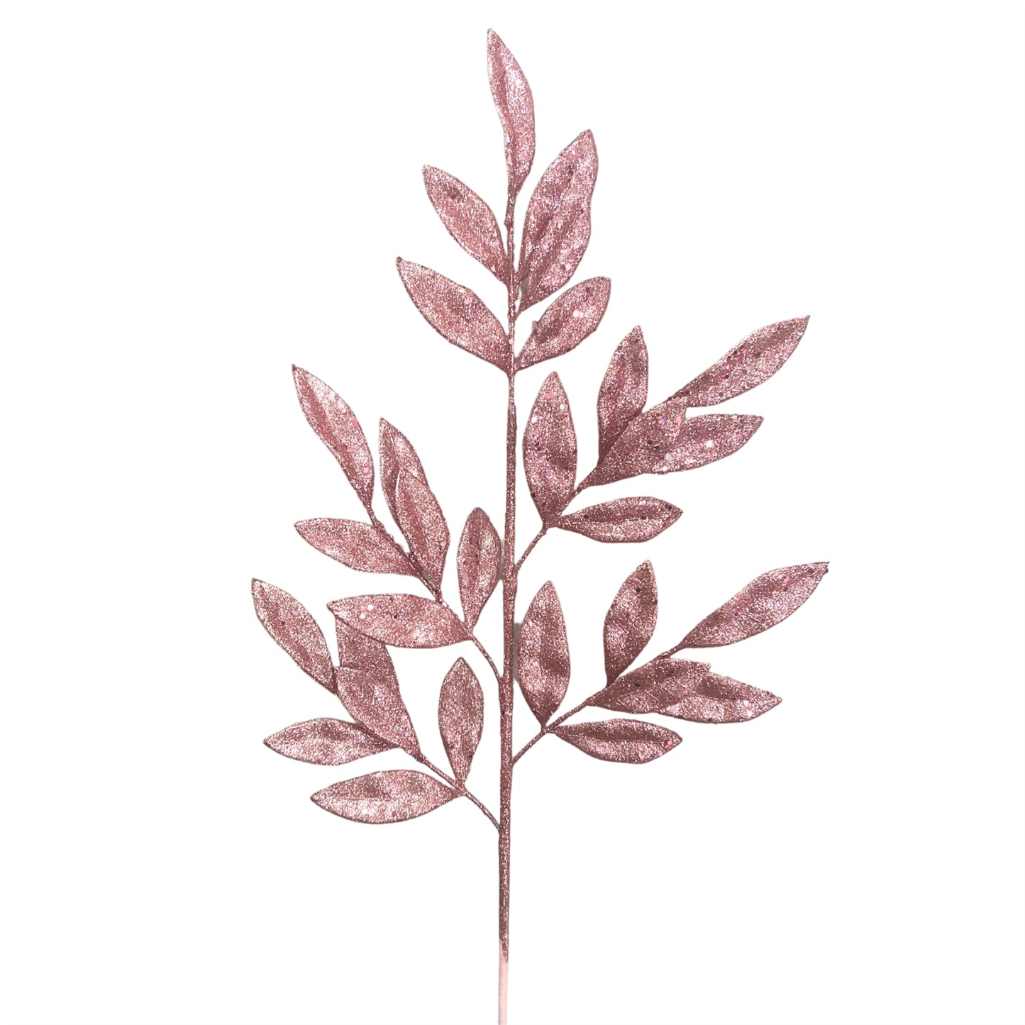 Glitter Sweet Bay Leaf Spray 29" - Pink |KS