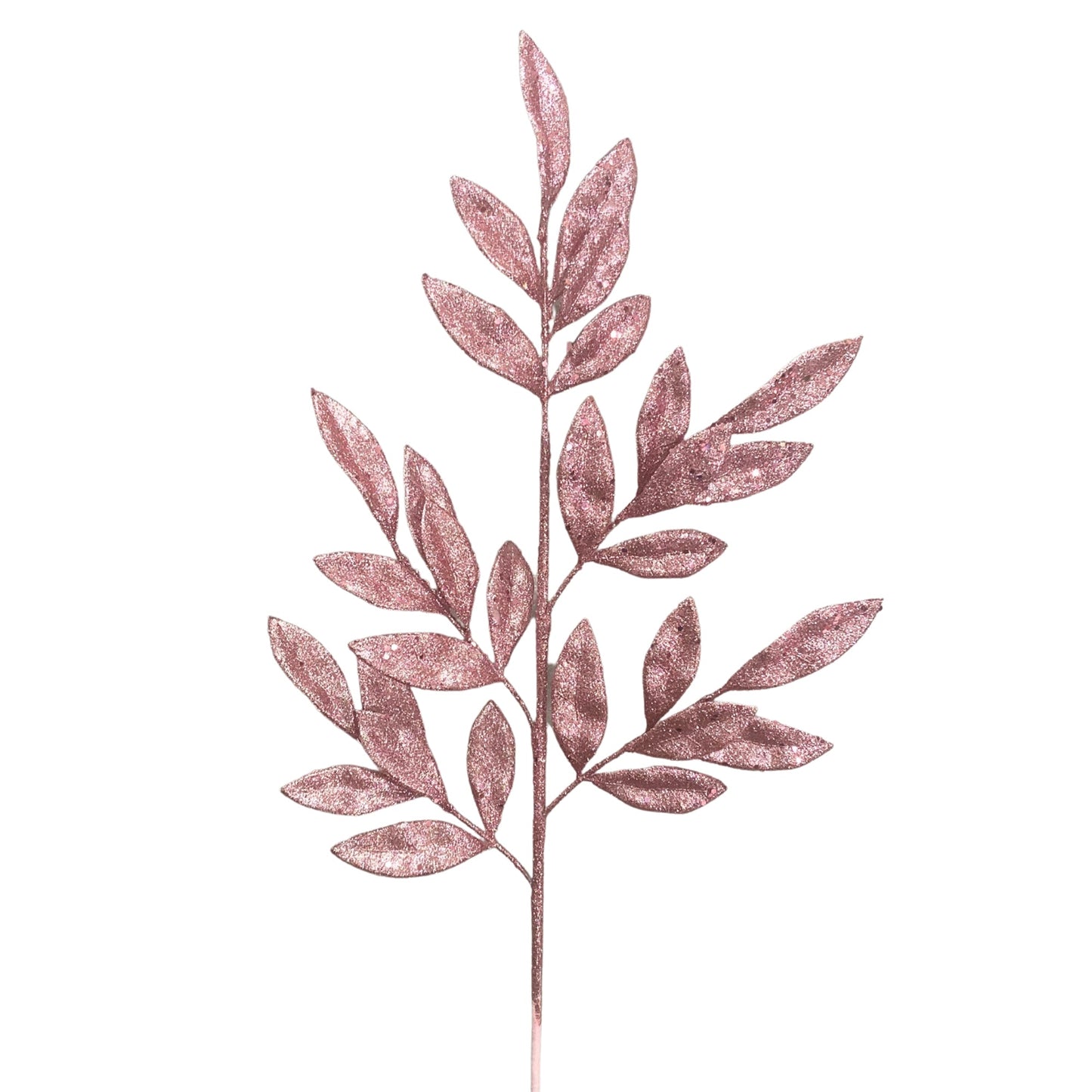 Glitter Sweet Bay Leaf Spray 29" - Pink | KS