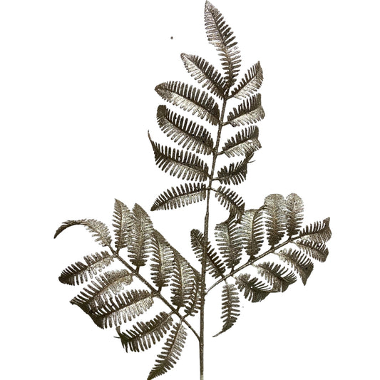 Glitter Forest Fern Spray 34" - Champagne(24/288) | KS